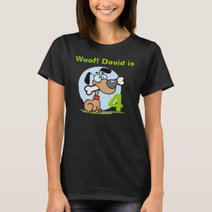 Puppy Dog Customizable Birthday T-shirt