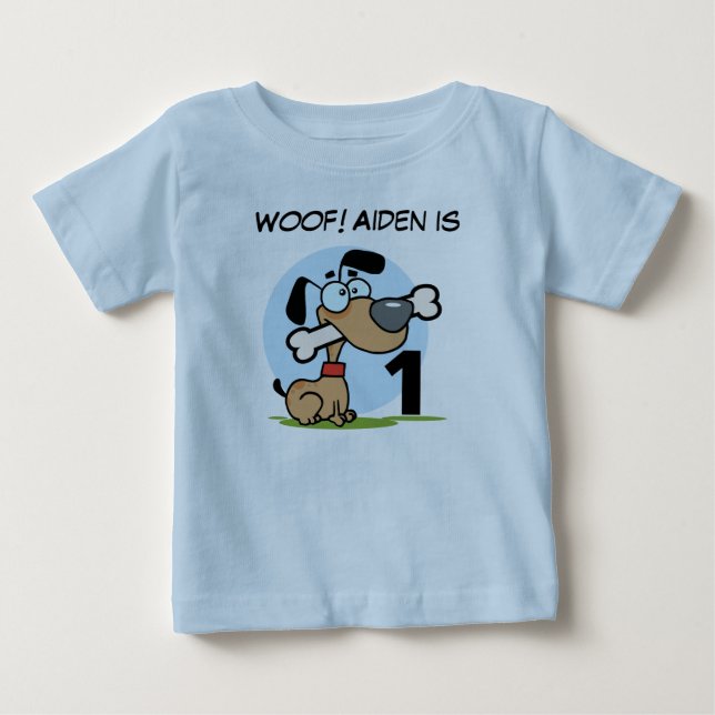 Puppy Dog Customizable Birthday Tshirts (Front)