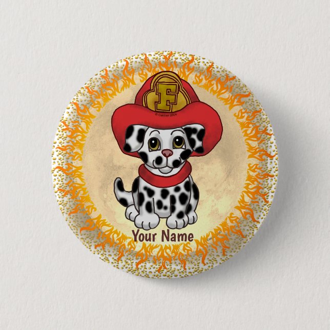 Puppy Dog Firefighter  pin (Front)