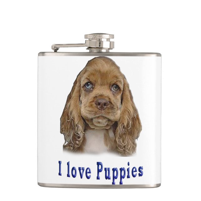 Puppy Dog Hip Flask (Front)