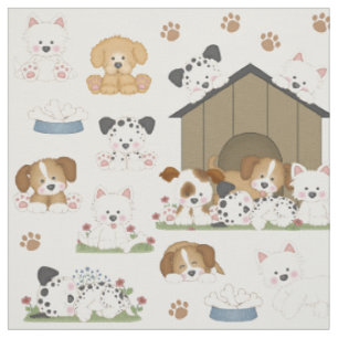 Puppy Dog House Fabric
