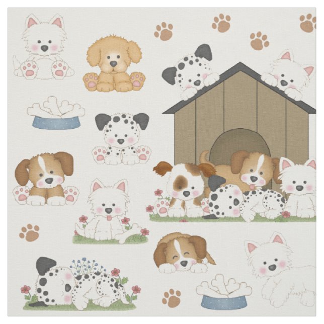 Puppy Dog House Fabric (Swatch)