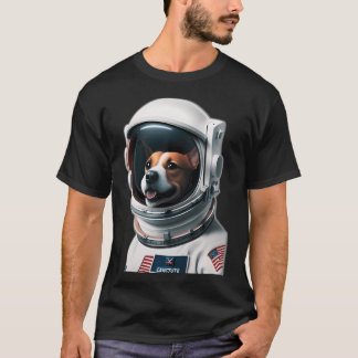 Puppy Dog  In Astronaut Suit T-Shirt
