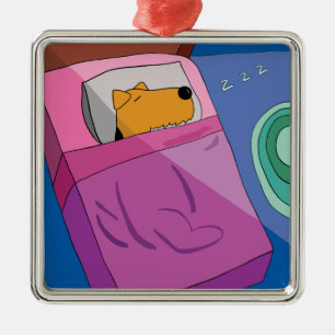 Puppy Dog in Bed Ornament