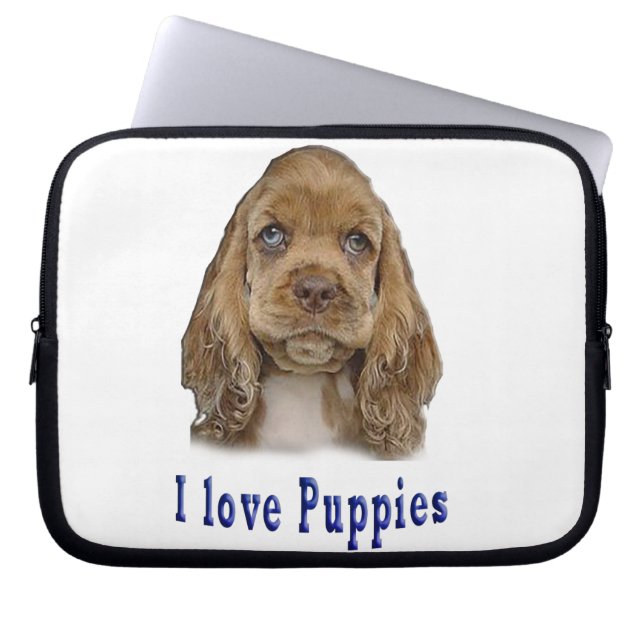Puppy Dog Laptop Sleeve (Front)