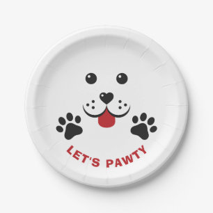 Puppy Dog Lets Pawty Birthday Boy Paper Plate