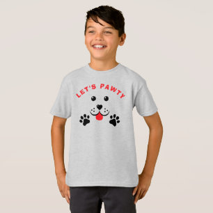 Puppy Dog Lets Pawty  Birthday Kid T-Shirt