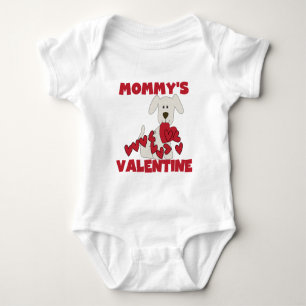 Puppy Dog Mommy's Valentine Baby Bodysuit