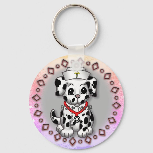 Puppy Dog Nurse Keychain (Front)