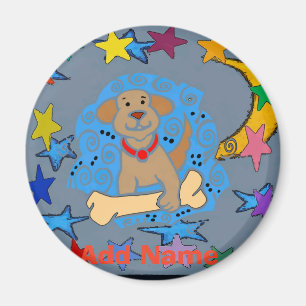 Puppy Dog Pa Dutch hex Sign, add name Magnet