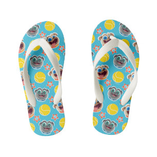 Puppy Dog Pals   Ball Pattern Kid's Flip Flops