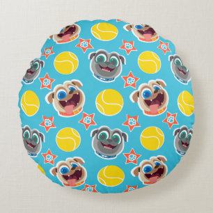 Puppy Dog Pals   Ball Pattern Round Pillow