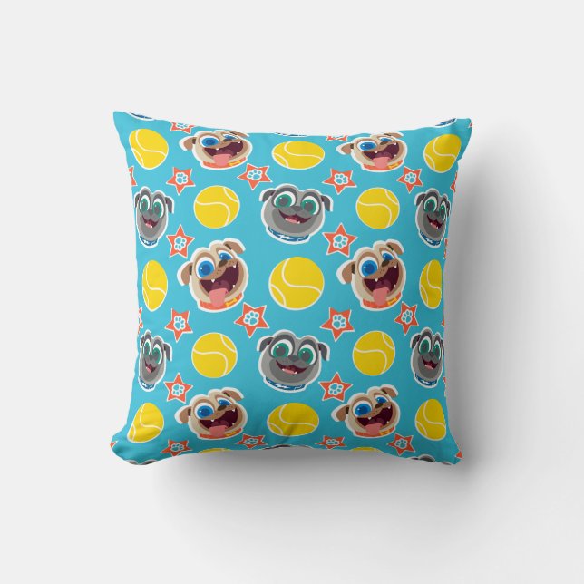 Puppy Dog Pals | Ball Pattern Throw Pillow (Front)