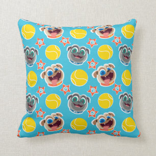 Puppy Dog Pals   Ball Pattern Throw Pillow
