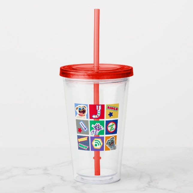 Puppy Dog Pals | Bingo, Rolly & Hissy Graphic Acrylic Tumbler (Front)