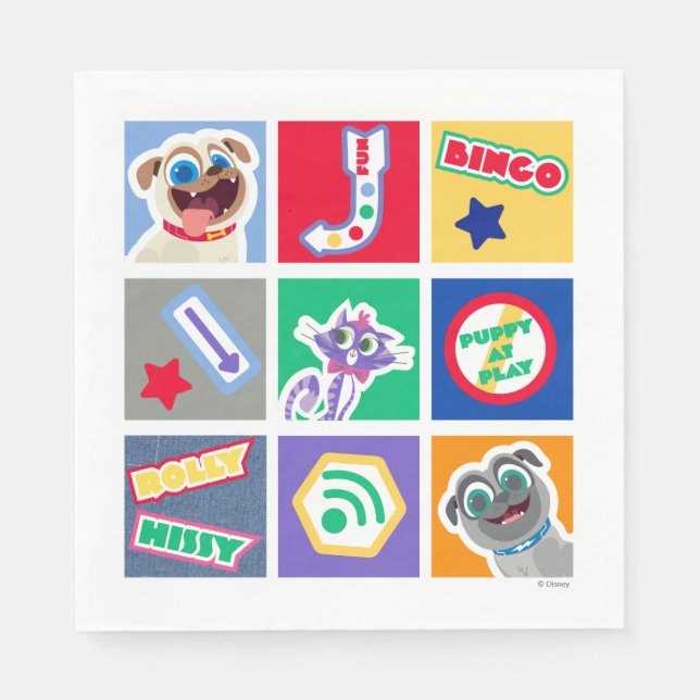 Puppy Dog Pals | Bingo, Rolly & Hissy Graphic Napkin (Front)
