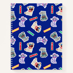 Puppy Dog Pals Blue Character Pattern Notebook