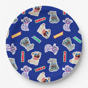 Puppy Dog Pals Blue Character Pattern Paper Plate