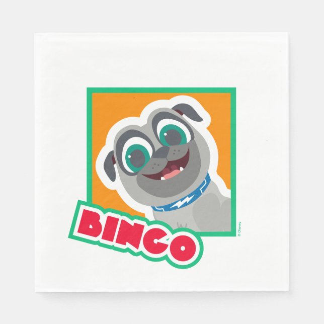 Puppy Dog Pals | Cartoon Bingo Napkin (Front)
