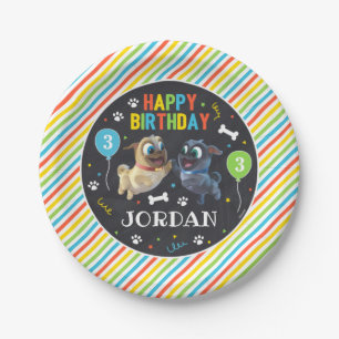 Puppy Dog Pals Chalkboard Birthday Paper Plate