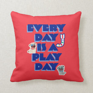 Puppy Dog Pals   Every Day is a Play Day Throw Pillow