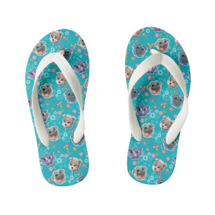 Puppy Dog Pals   Floral Pattern Kid's Flip Flops