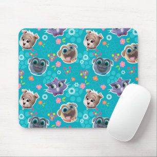 Puppy Dog Pals   Floral Pattern Mouse Pad