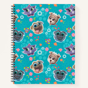 Puppy Dog Pals Floral Pattern Notebook