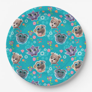 Puppy Dog Pals   Floral Pattern Paper Plate