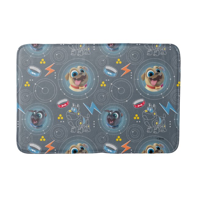 Puppy Dog Pals | Geared for Adventure Pattern Bath Mat (Front)
