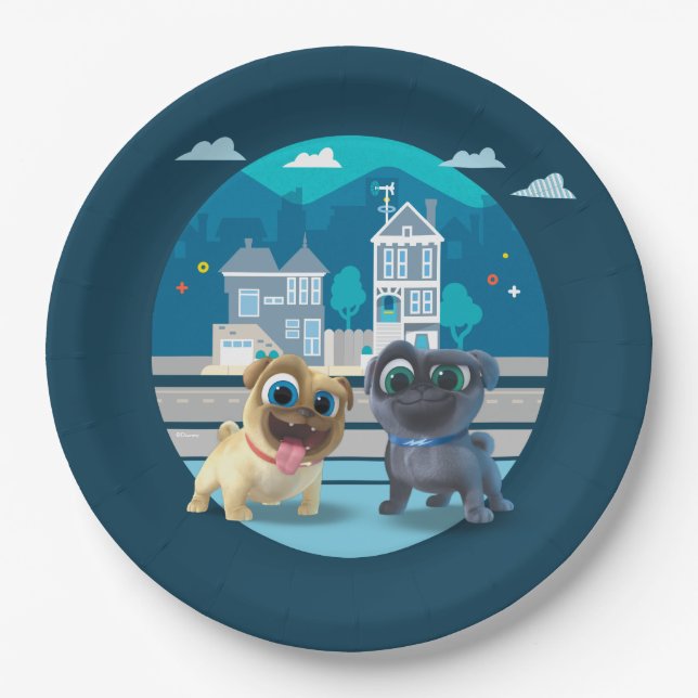 Puppy Dog Pals | Let the Mission Begin Paper Plate (Front)