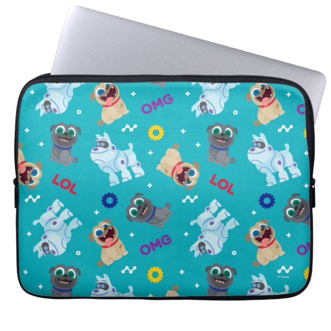 Puppy Dog Pals | OMG LOL Pattern Laptop Sleeve (Front)