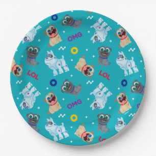Puppy Dog Pals   OMG LOL Pattern Paper Plate