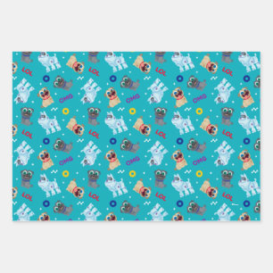 Puppy Dog Pals   OMG LOL Pattern Wrapping Paper Sheet