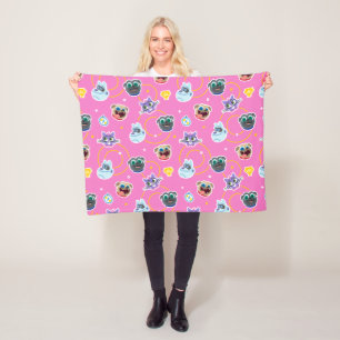 Puppy Dog Pals Pink Pattern Fleece Blanket