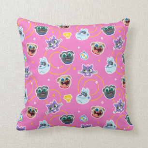 Puppy Dog Pals Pink Pattern Throw Pillow
