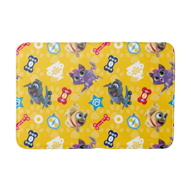 Puppy Dog Pals | Pug Power Pattern Bath Mat (Front)