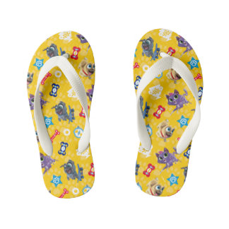 Puppy Dog Pals | Pug Power Pattern Kid's Flip Flops