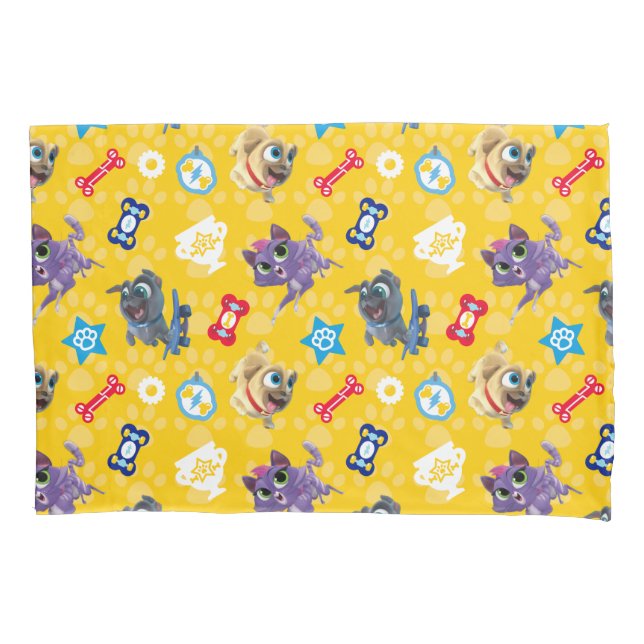 Puppy Dog Pals | Pug Power Pattern Pillowcase (Front)