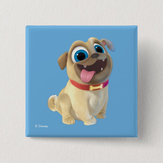Puppy Dog Pals | Rolly 2 Inch Square Button (Front)