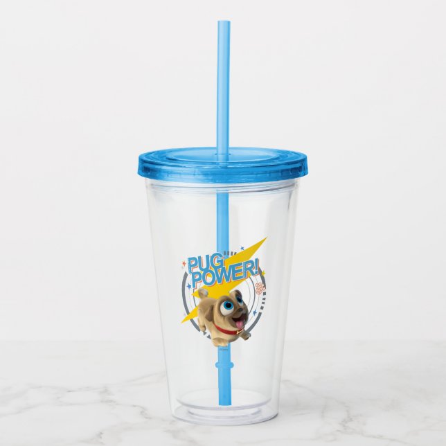 Puppy Dog Pals | Rolly - Pug Power Acrylic Tumbler (Front)