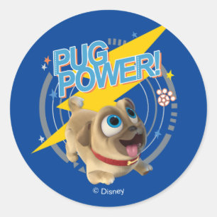 Puppy Dog Pals Rolly - Pug Power Classic Round Sticker