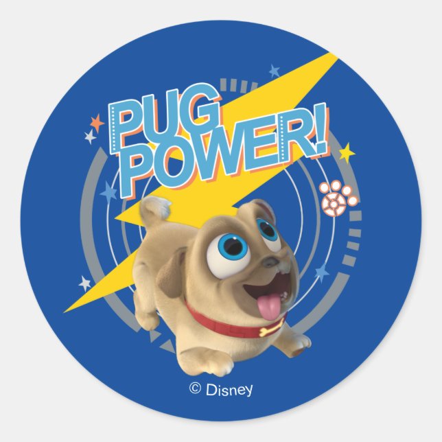 Puppy Dog Pals | Rolly - Pug Power Classic Round Sticker (Front)