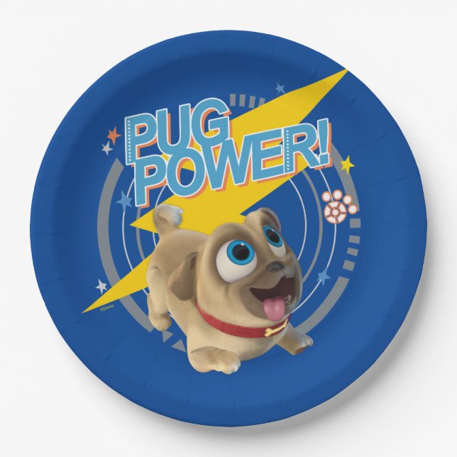 Puppy Dog Pals | Rolly - Pug Power Paper Plate (Front)
