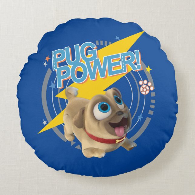 Puppy Dog Pals | Rolly - Pug Power Round Pillow (Front)