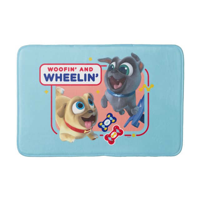 Puppy Dog Pals | Woofin' and Wheelin' Bath Mat (Front)