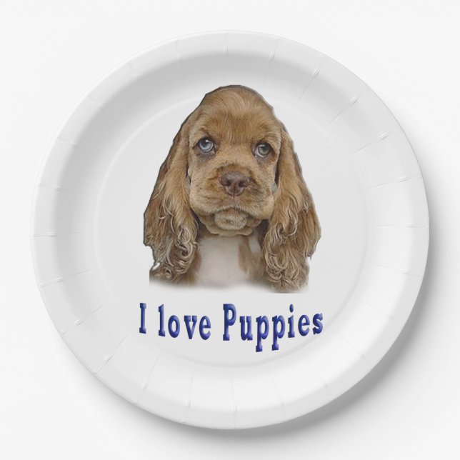 Puppy Dog Paper Plate (Front)
