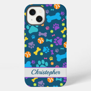 Puppy Dog Paw Print Pattern iPhone 13 Case