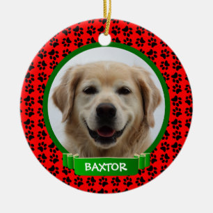 Puppy Dog Pet Photo Personalized Ceramic Ornament