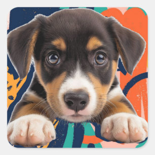Puppy, Dog,pet Square Sticker